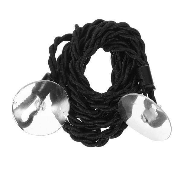 SOPOTUTU Black Indoor Outdoor Laundry Line with Non- Clothes Drying Rope Heavy Duty Clothesline