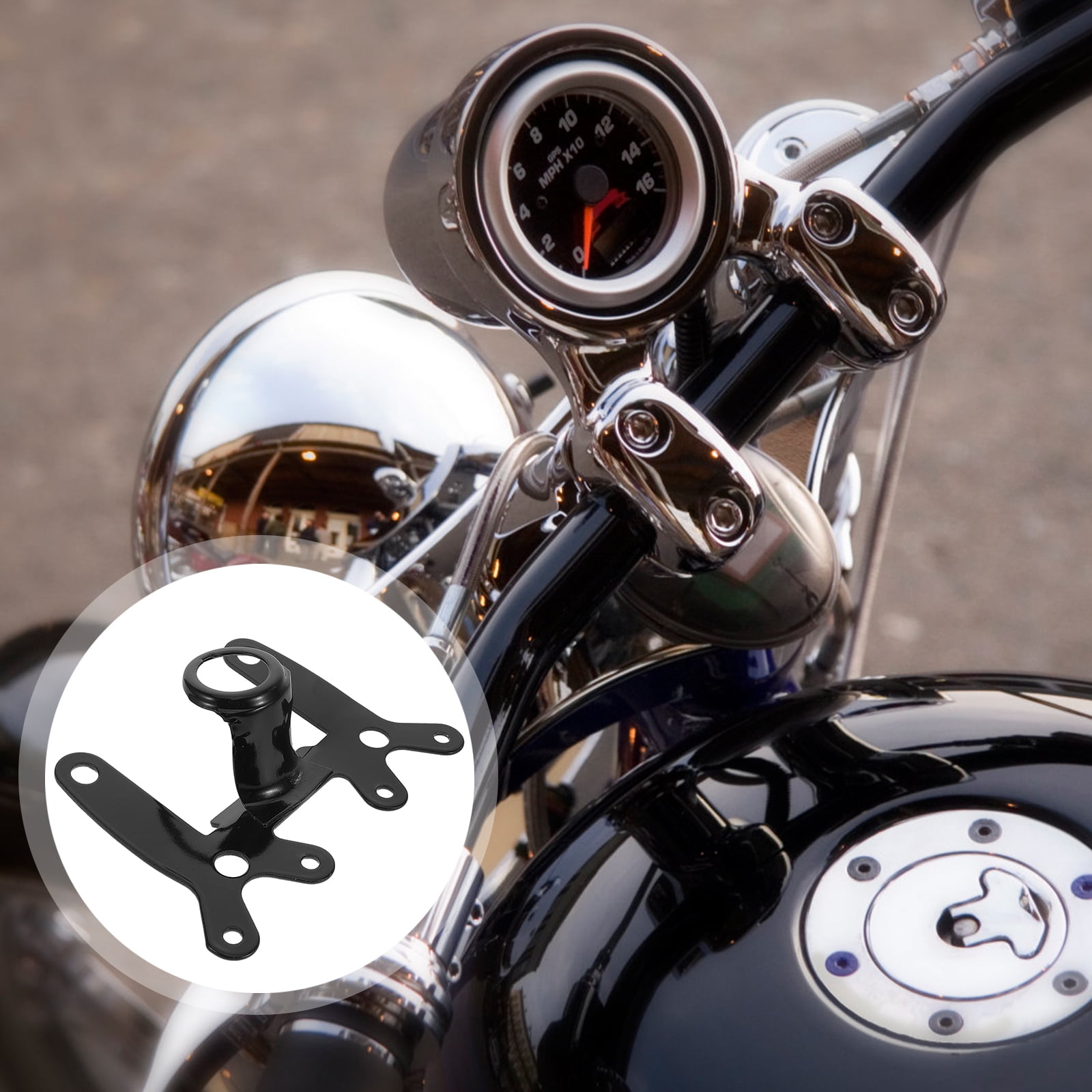DIAEDGE Vintage Motorcycle Instrument Mount Bracket Gauges Holder for Speedometers Tachometers