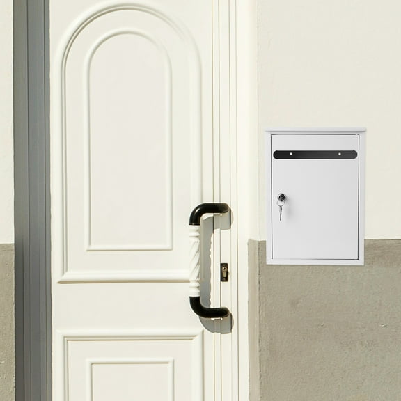 SOPOTUTU Mailbox Decor Complaint Box White Plastic Coated Iron 1Pack