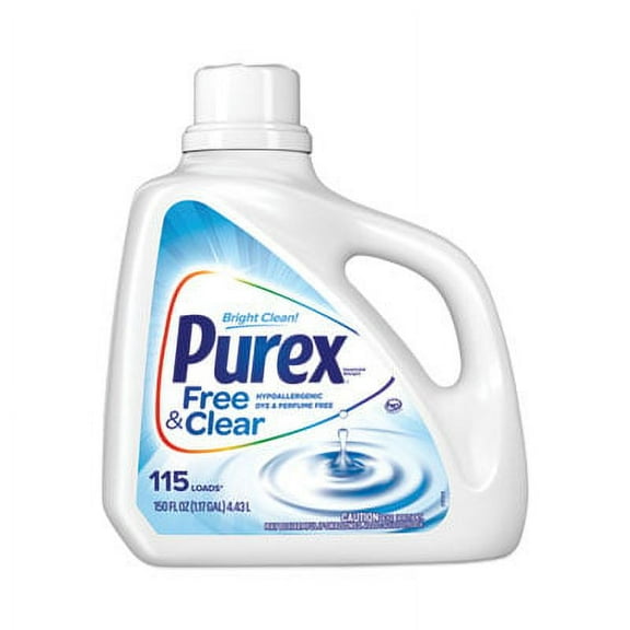 DIAL PROFESSIONAL-1PK Free and Clear Liquid Laundry Detergent, Unscented, 150 oz Bottle
