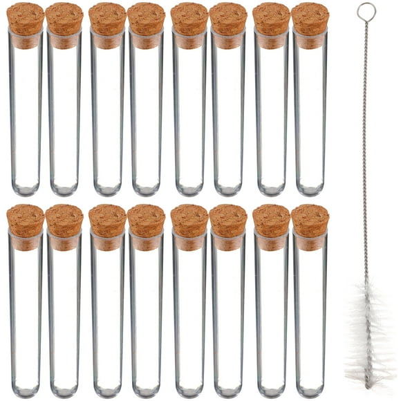 FUEENIRVA Test Tube Transparent Plastic 100Set 4.7x2.9in