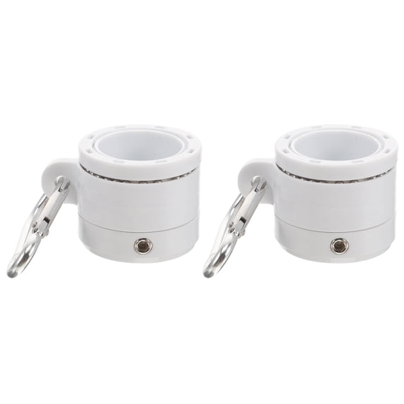 FUEENIRVA White Plastic Stainless Steel Rotating Flagpole Rings 1 Set