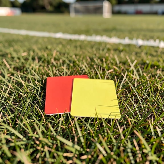 FUEENIRVA PVC Referee Kit with Red Card and Whistle, Compact Soccer Football Officiating Set for Game Officials