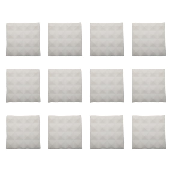 FUEENIRVA 12-Pack White Acoustic Soundproof Mats for Home Wall and Noise Reduction
