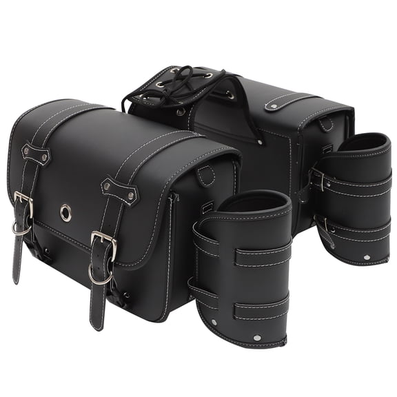 FUEENIRVA 1Pair Motorcycle Hanging Bag Black Durable Side Saddle Storage
