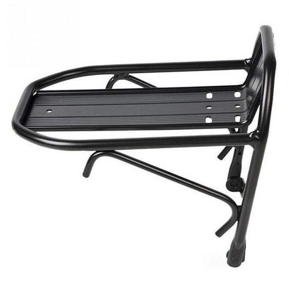 FUEENIRVA Black Aluminum Bike Front Rack Carrier for Storage and Easy Transport, 1Pc