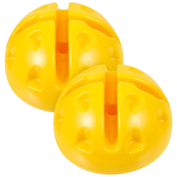 FUEENIRVA Agility Pole Attachment Agility Pole Base ABS Yellow Professionals Versatile Design 2Pcs for Fan Gear