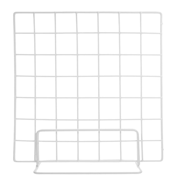 FUEENIRVA Dially 2pcs White Metal Grid Frame Photo Hanging Craft Show Display Rack