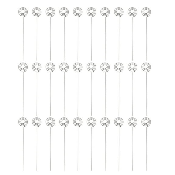 FUEENIRVA 30Pcs Table Number Clip Holders in Silver Steel Elegant Style for Various Events