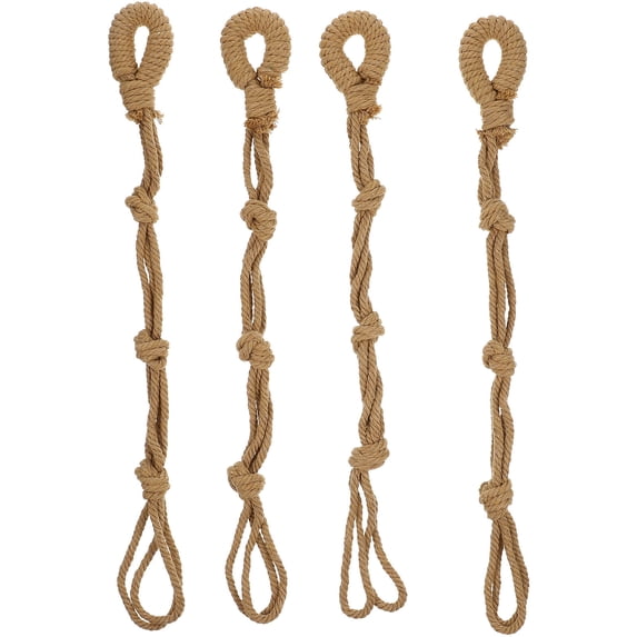 4pcs Macrame Plant Hanger Holders with Rope, Hanging Flowerpot Basket Extenders for Indoor and Outdoor Plants