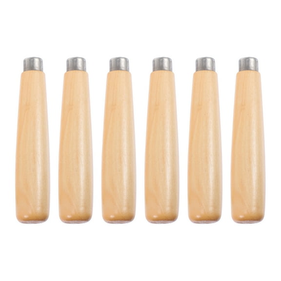 FUEENIRVA Wood Handle Wooden File Handle Synthetic Material 6Pcs