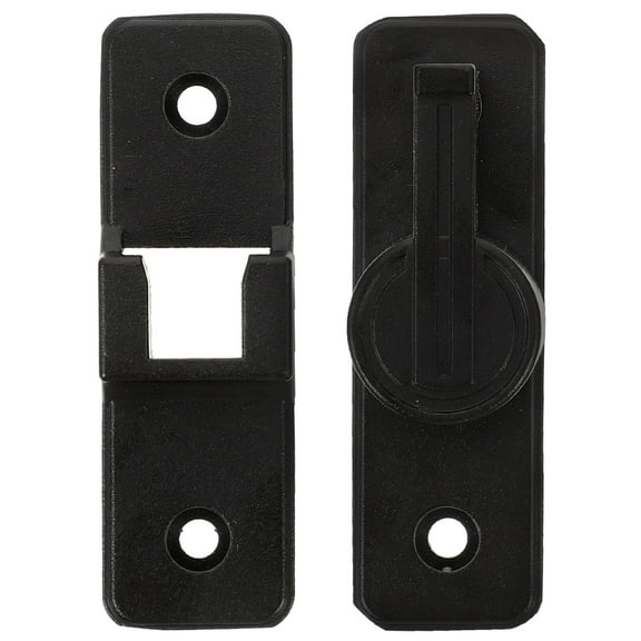 FUEENIRVA Latch Lock for Barn Door Simple Design Stainless Steel Black 1Set