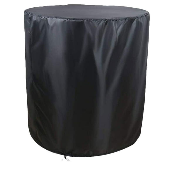 FUEENIRVA Outdoor Round Patio Cooler Table Cover Bottom Strap Black