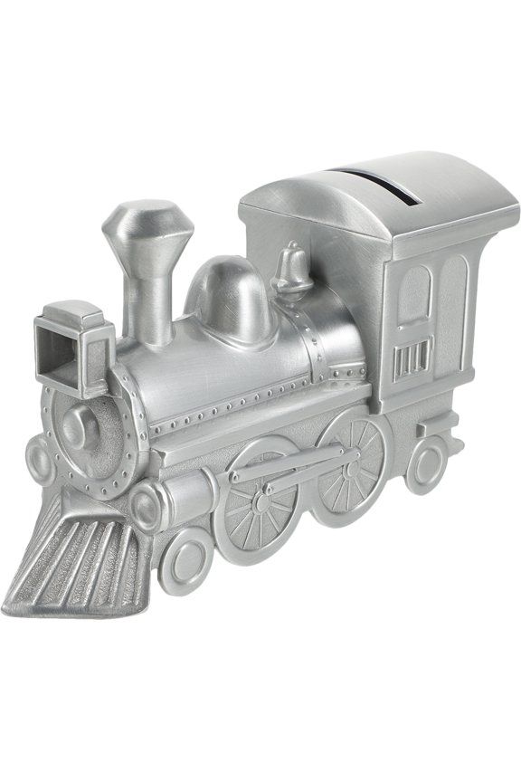 Metal Steam Train Bank Decorative Money Saving Box for Home Office Desk Decor