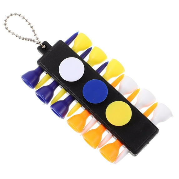 FUEENIRVA Golf Tee Storage Tee Caddy Keeper Multi Plastic 1 Set Includes Divot Tool