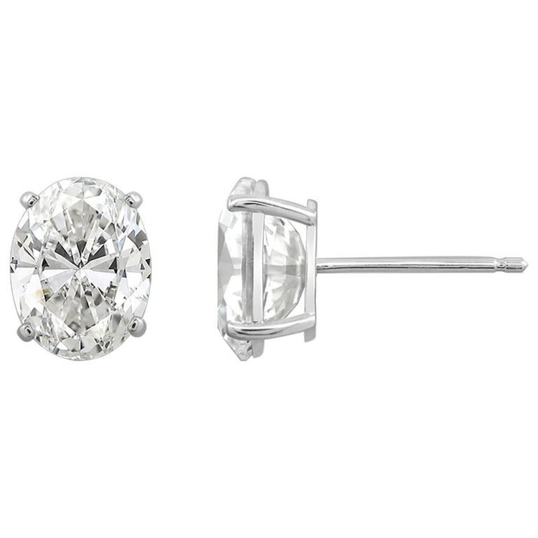 DIAMONBLISS 10K Real Solid Gold Stud Earrings for Women 10K