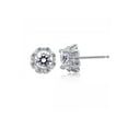 thumbnail image 1 of DIAMONBLISS Sterling Silver Cubic Zirconia Vintage Style Solitaire Stud Earrings, 1 of 4