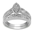 thumbnail image 1 of DIAMOND ACCENT MARQUISE BRIDAL SET STERLING SILVER, 1 of 1