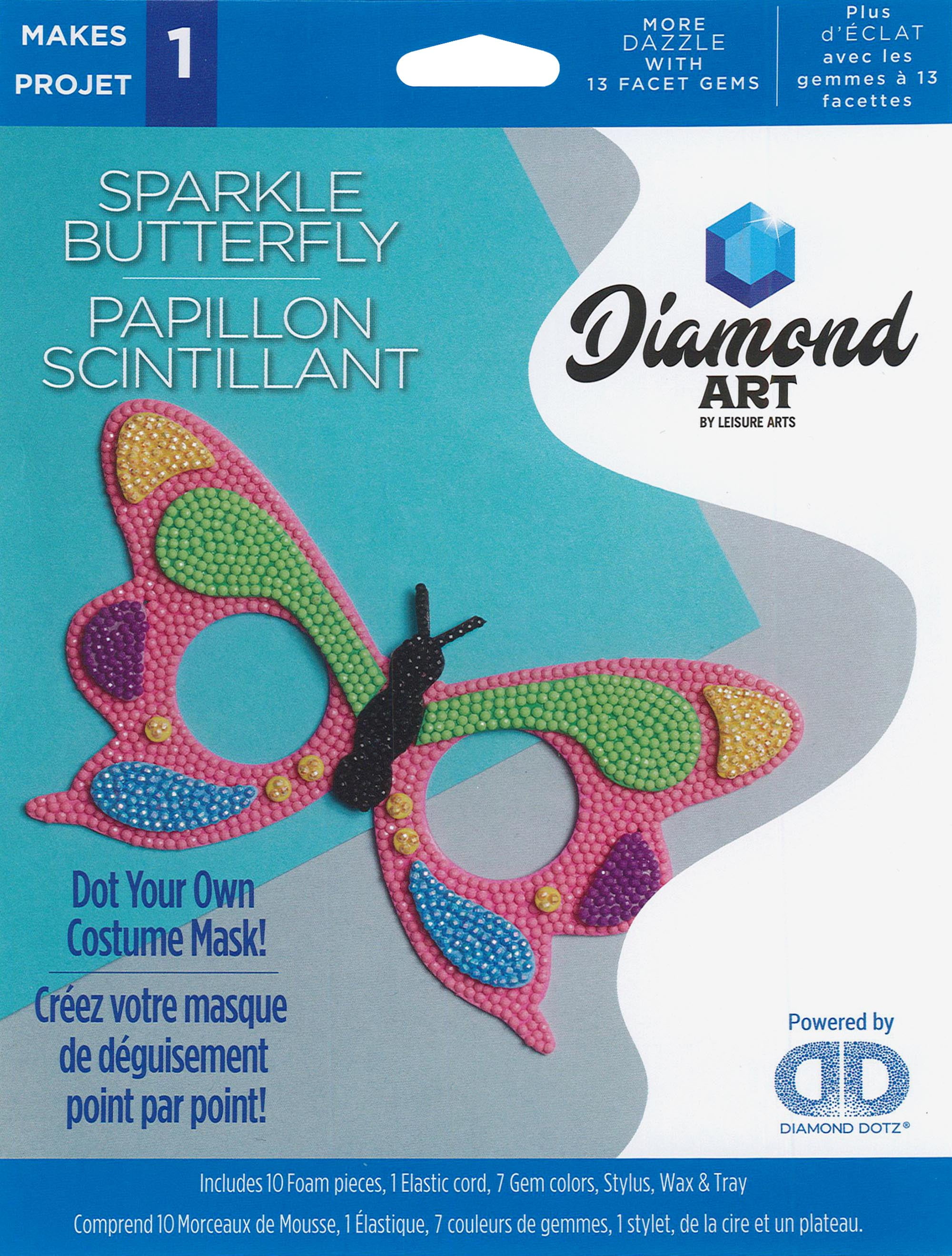 Butterfly Diamond Art Painting Kits for Adults - Full Drill Diamond Dots Paintings for Beginners, Round 5D Paint with Diamonds Pictures Gem Art