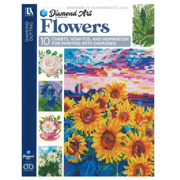 DIAMOND ART BY LEISURE ARTS Flowers Painting Chart and Idea Diamond Dotting Book