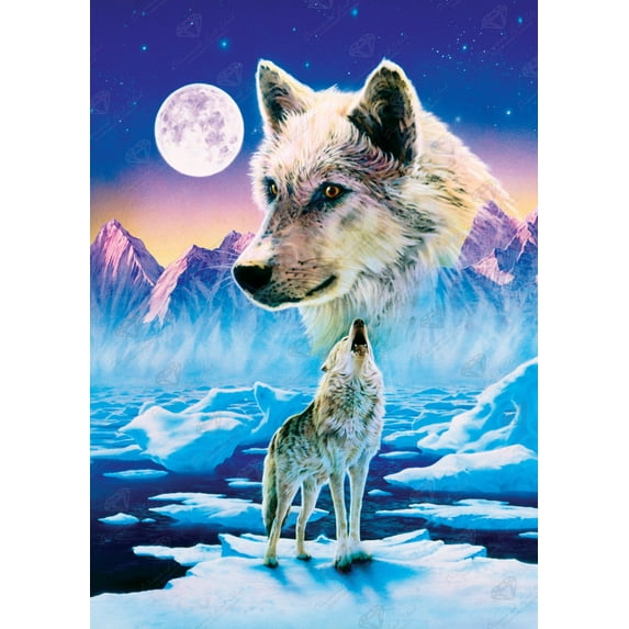 DIAMOND ART CLUB Arctic Wolves Diamond Painting Kit