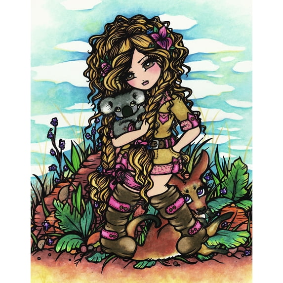 DIAMOND ART CLUB Aussie Girl Diamond Painting Kit