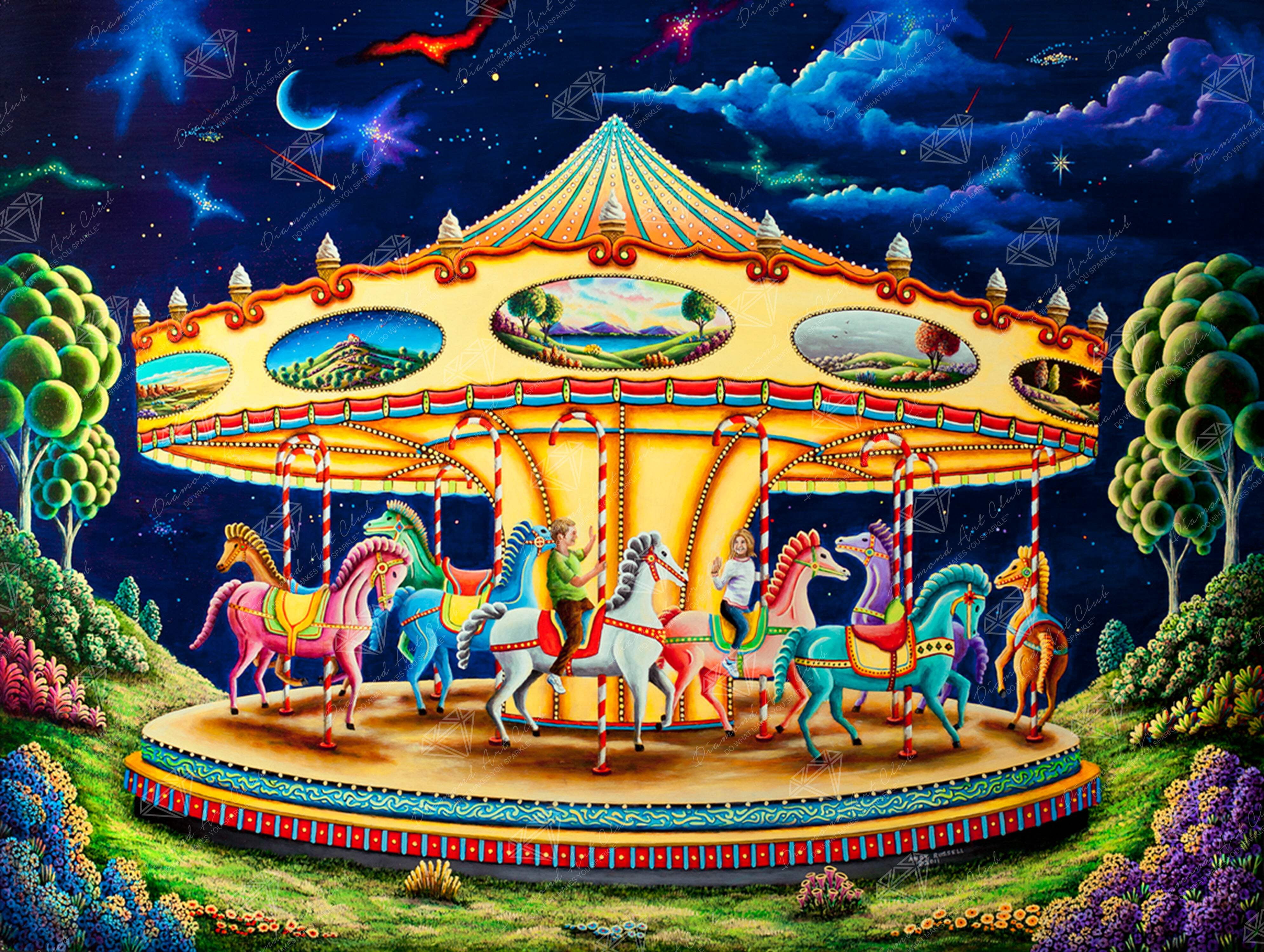 DIAMOND ART CLUB Carousel Dreams Diamond Painting Kit