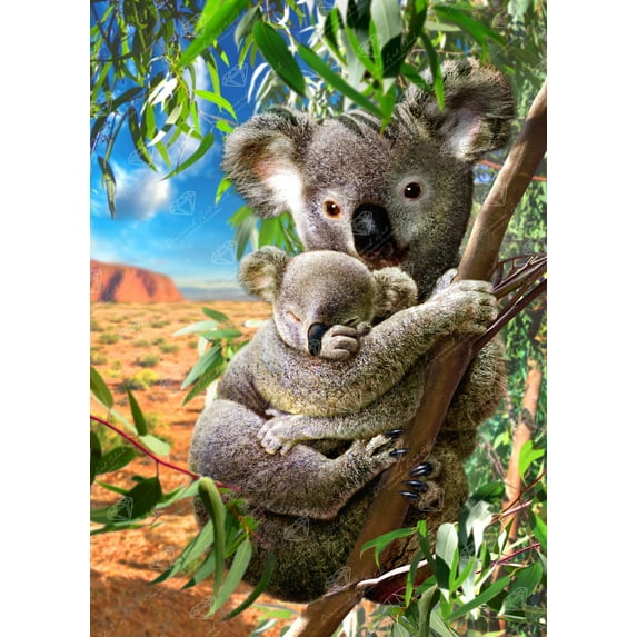 DIAMOND ART CLUB Koala and Cub Diamond Painting Kit