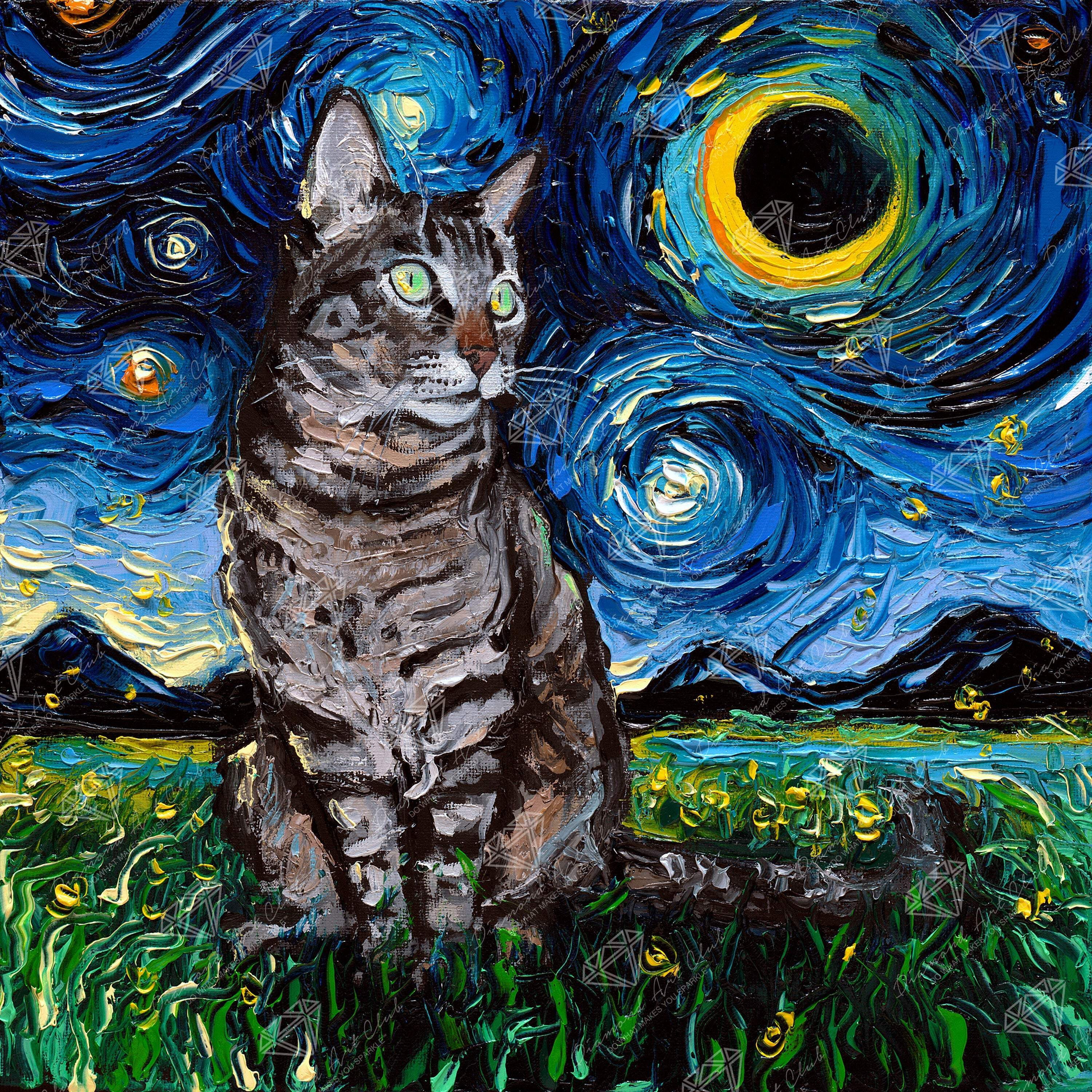 DIAMOND ART CLUB Tabby Night Diamond Painting Kit
