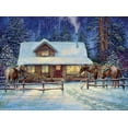 thumbnail image 1 of DIAMOND ART CLUB Winter's Oasis Diamond Painting Kit, 1 of 4
