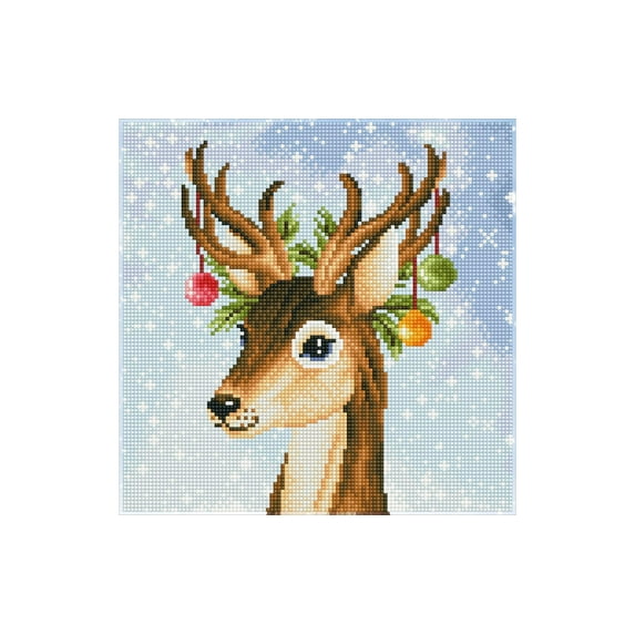 Diamond Art By Leisure Arts Diamond Painting Kits For Adults 12"X12" Intermediate Holiday Deer, Full Drill, Art Kits, Dimond Art, For Adults, Kit