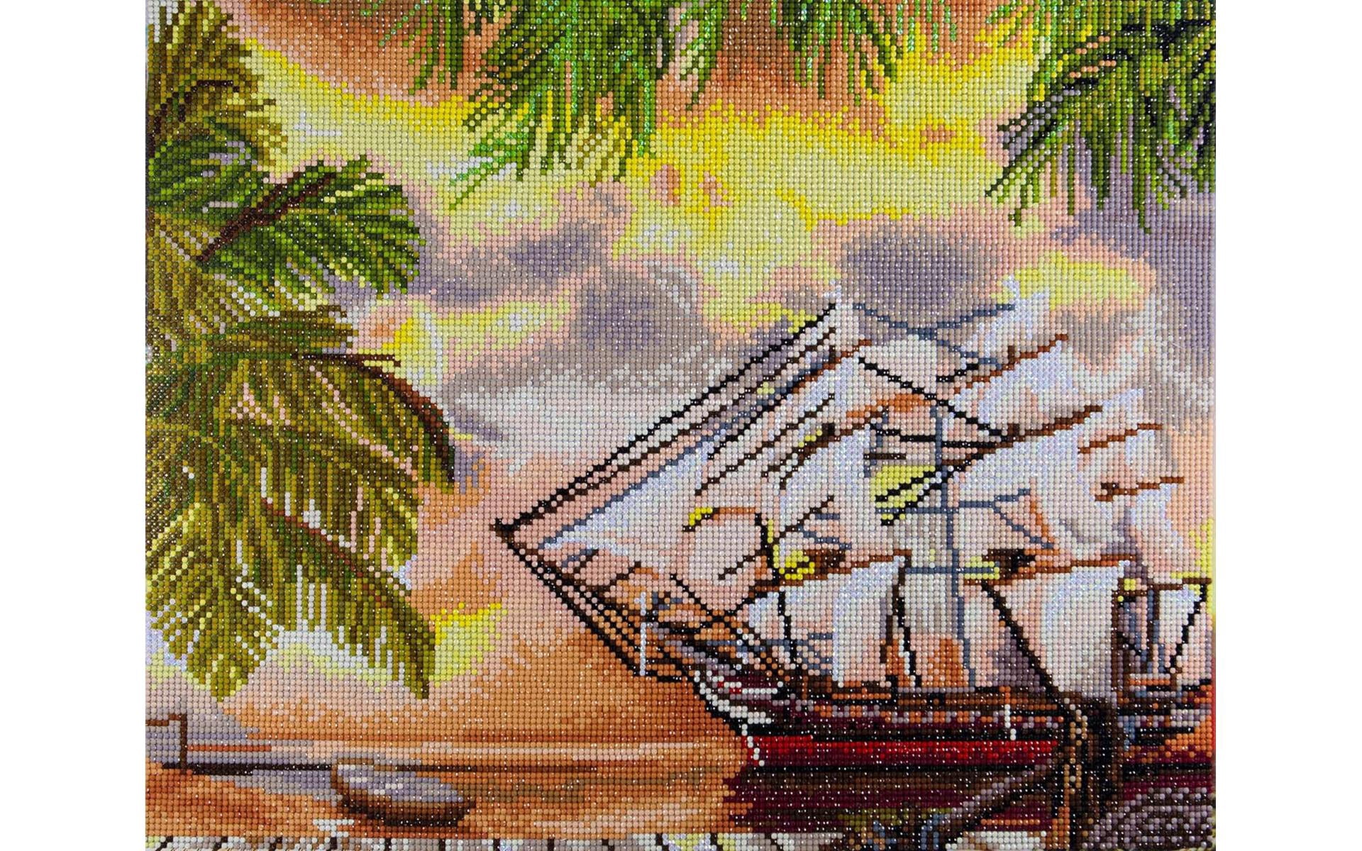 Diamond Art By Leisure Arts Diamond Painting Kits For Adults 14"X16" Advanced Pirate Ship, Full Drill, Art Kits, Dimond Art, For Adults, Kit