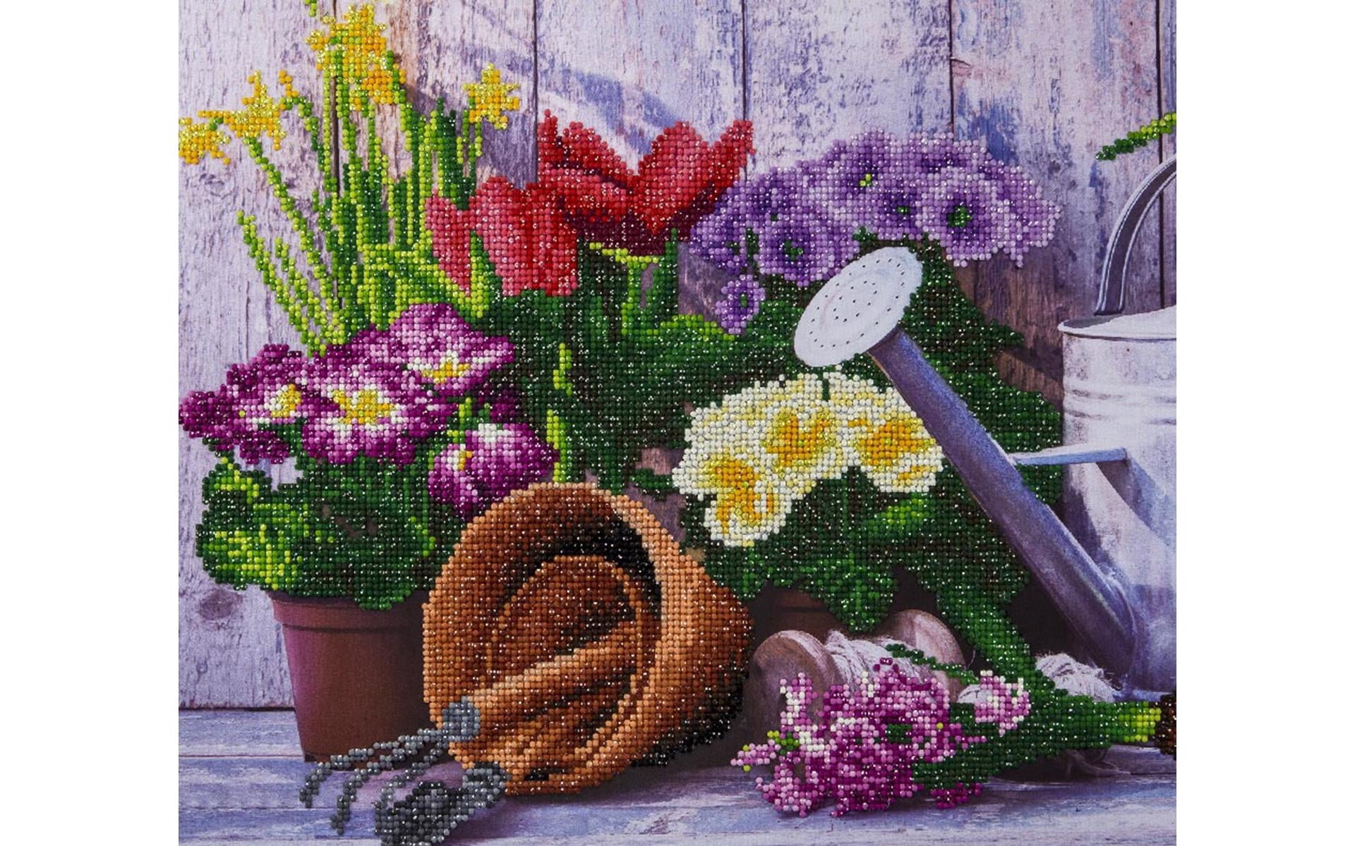 Diamond Art By Leisure Arts Diamond Painting Kits For Adults 14"X18" Advanced Spring Gardening, Full Drill, Art Kits, Dimond Art, For Adults, Kit