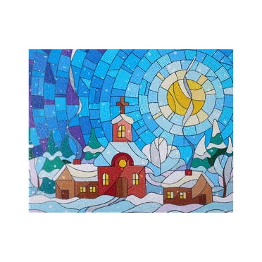 Diamond Art By Leisure Arts Diamond Painting Kits For Adults 16"X20" Advanced Stained Glass Village, Full Drill, Art Kits, Dimond Art, For Adults, Kit