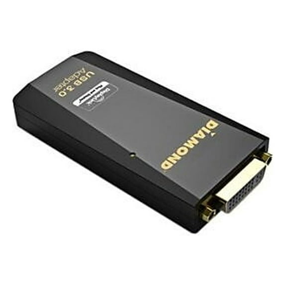 Diamond Multimedia USB 3.0 to VGA/DVI/HDMI Video Graphics Adapter up to 2048x1152, 1920x1080, Black