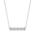 thumbnail image 1 of DIAMOND CLUB 0.5 Carat Lab Grown Diamond 5 Stone Diamond Bar Necklace in 14K White Gold – Elegant Jewelry for Women Suitable for All Seasons, 1 of 7
