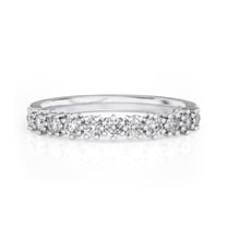 DIAMOND CLUB 1/2 Carat Lab Grown Diamond Round Wedding Bands Ring 14K White Gold (VS1, F Color), Wedding Bands Style Ring