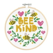 DIAMOND DOTZ&reg; Bee Kind Special Edition No-Count Cross Stitch Kit - 5 Round