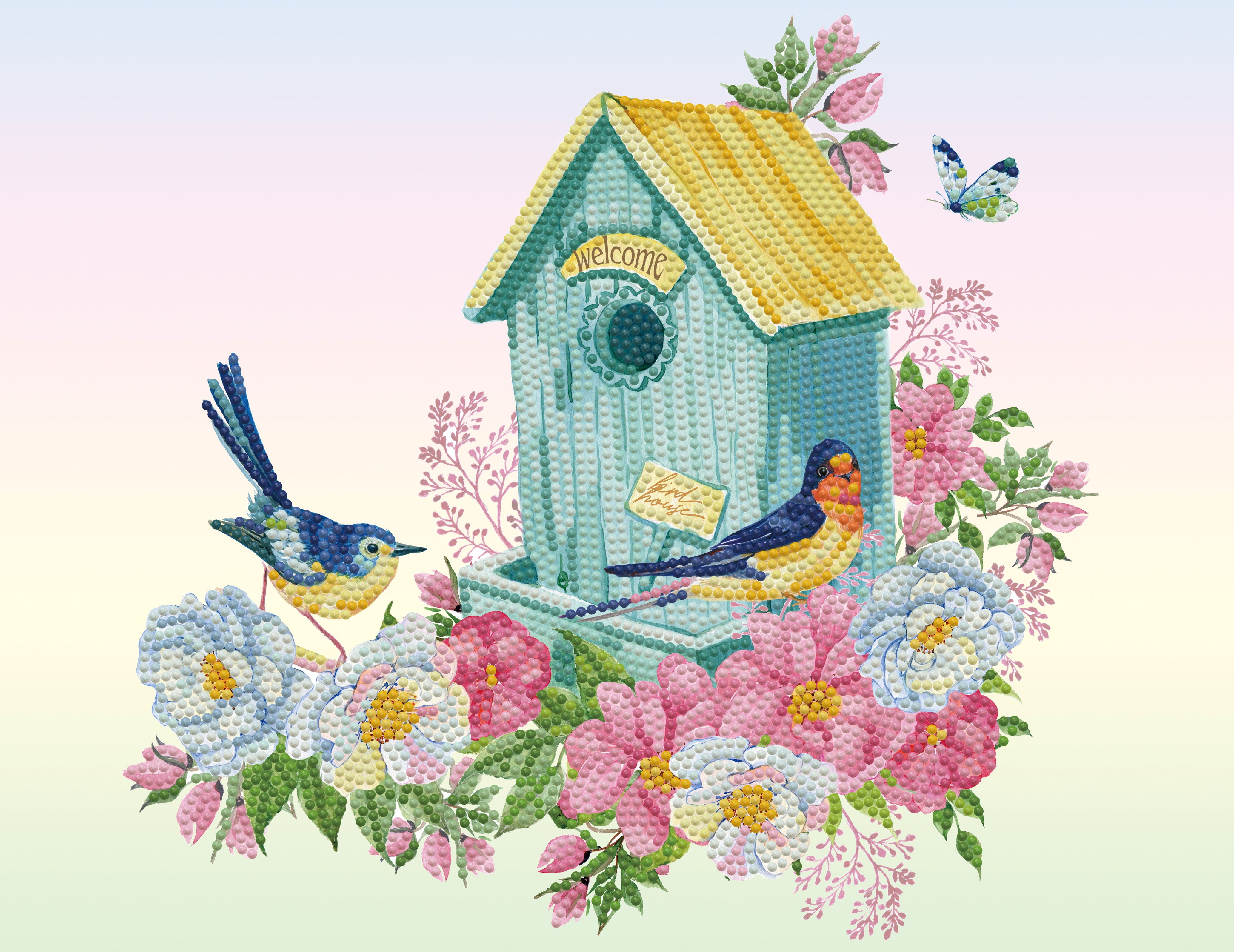 5D Diamond Painting Bird House Neighborhood Kit