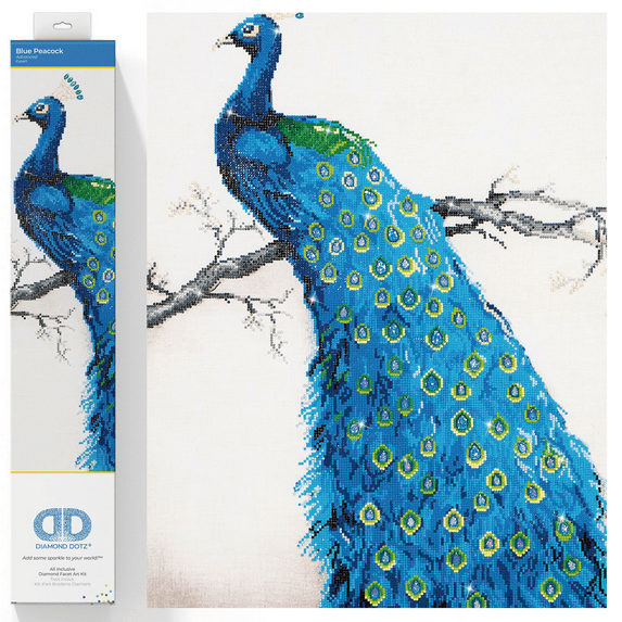 DIAMOND DOTZ® Blue Peacock Diamond Painting Kit