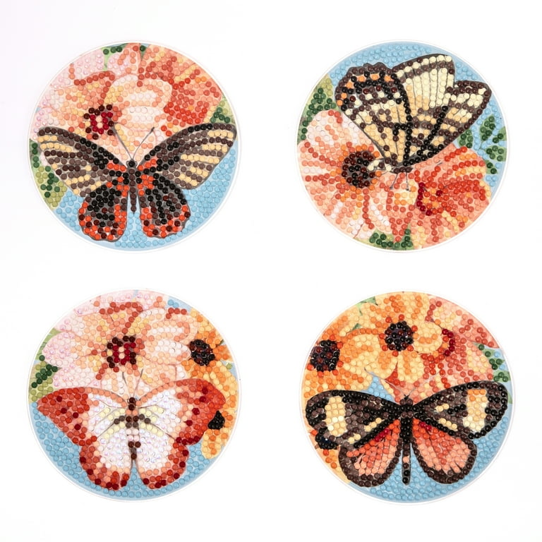 DIAMOND DOTZ® Butterfly Coasters Diamond Painting Kit - Walmart.com