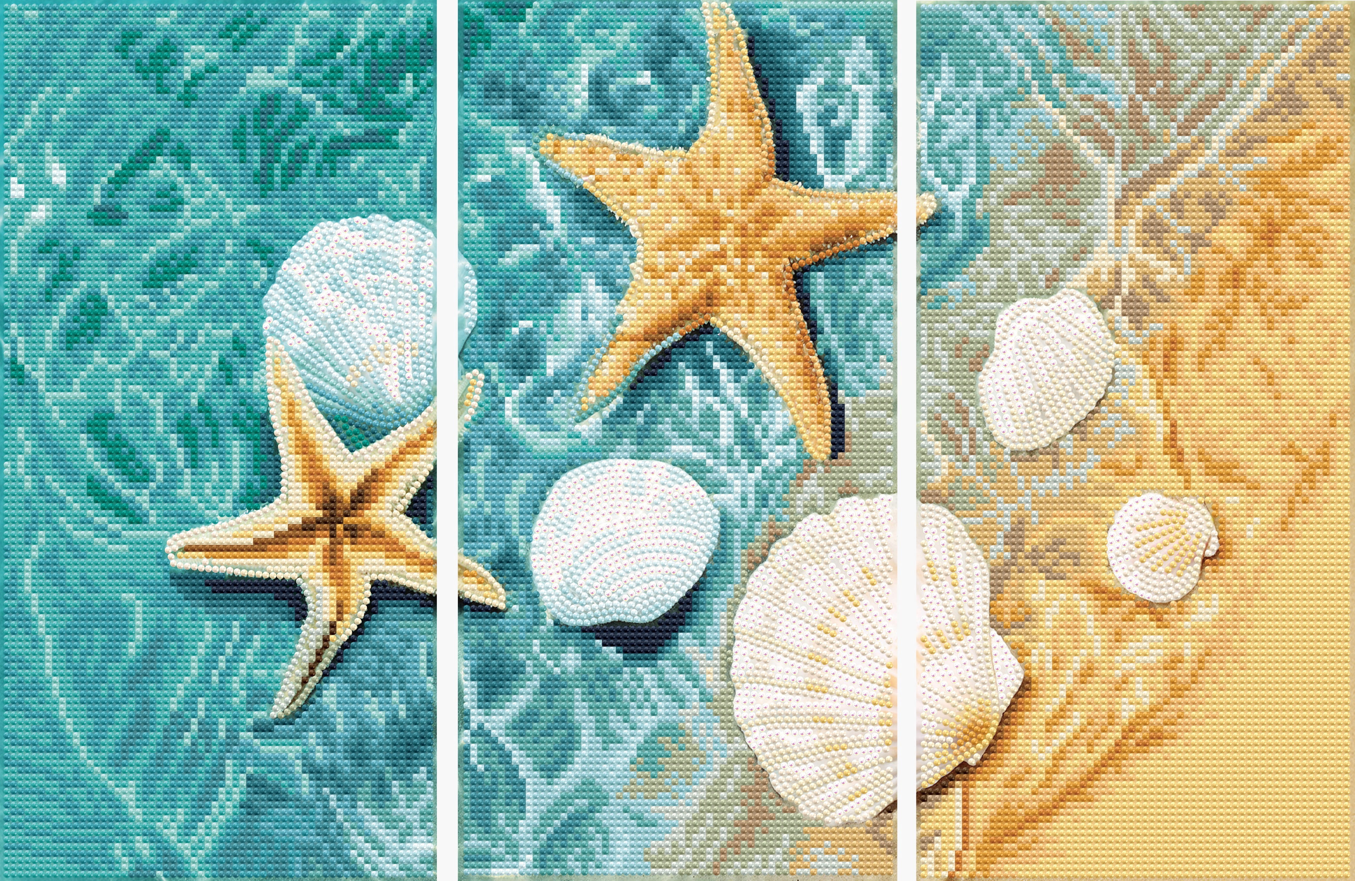 DIAMOND DOTZ® Crystal Shore Triptych Diamond Painting Kit