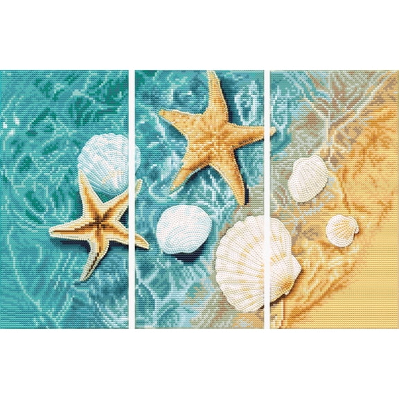 DIAMOND DOTZ® Crystal Shore Triptych Diamond Painting Kit