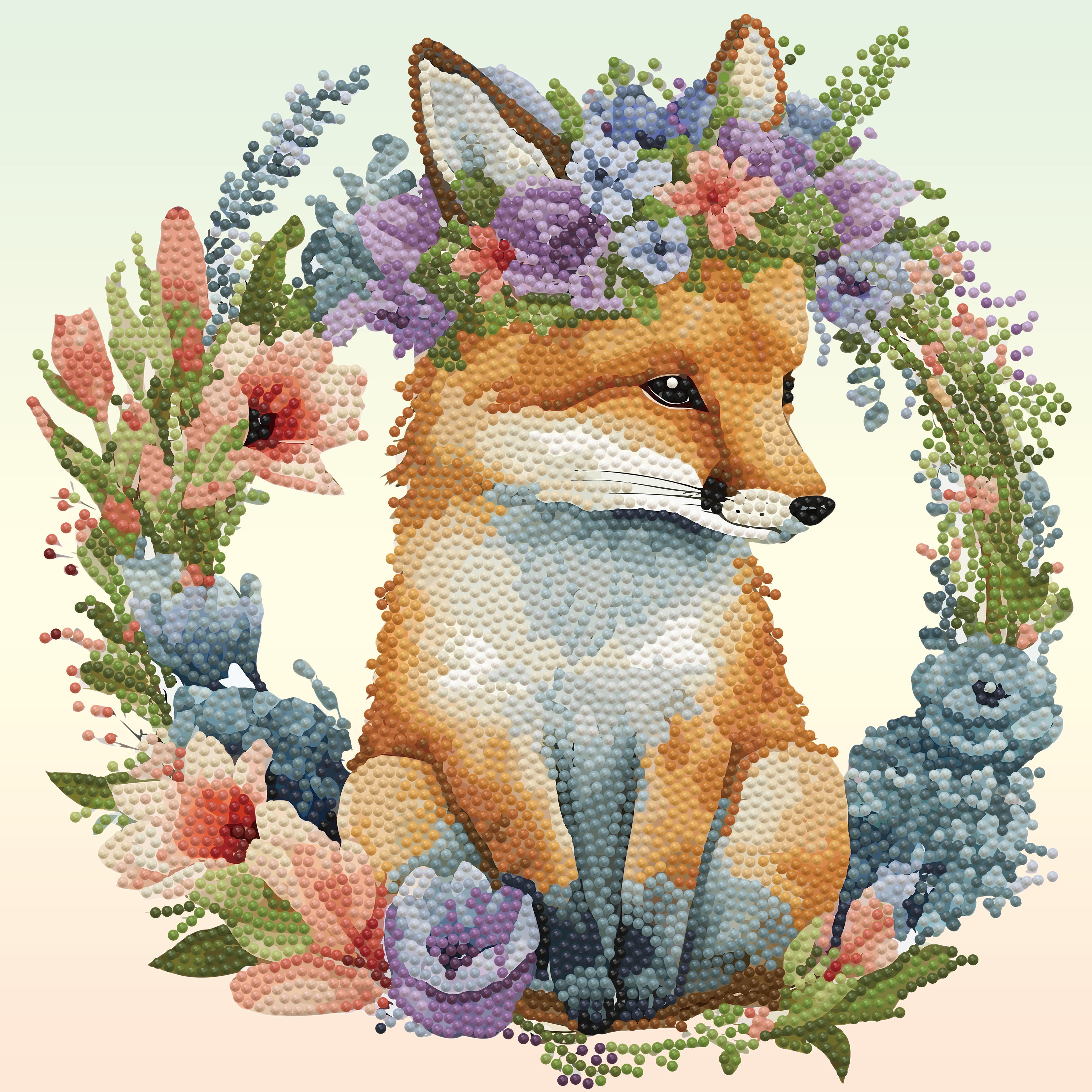 DIAMOND DOTZ® Floral Garland Fox Special Edition Diamond Painting