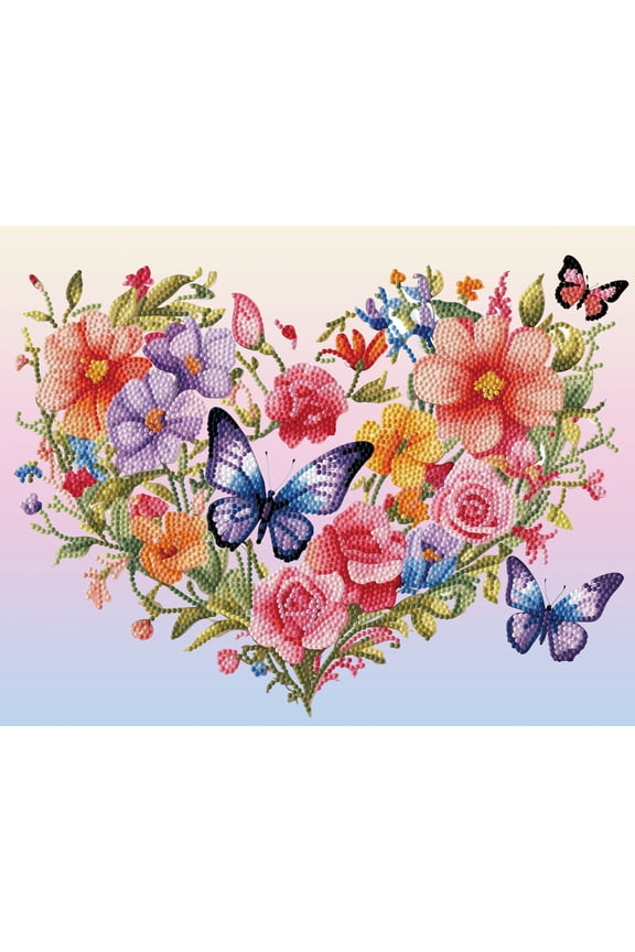 Floral Heart Special Edition Diamond Painting Kit