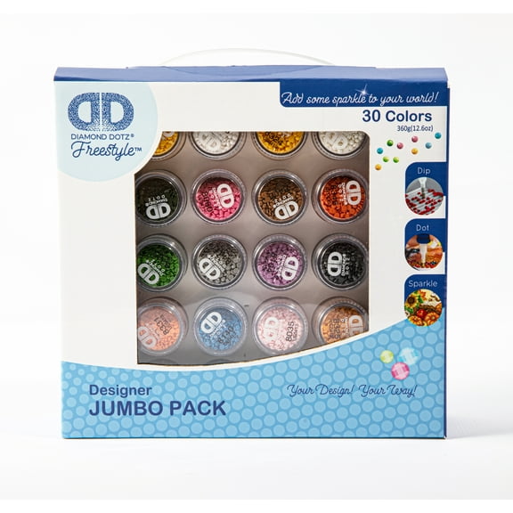 DIAMOND DOTZ Freestyle DOTZ Designers JUMBO Pack - 30 Colors