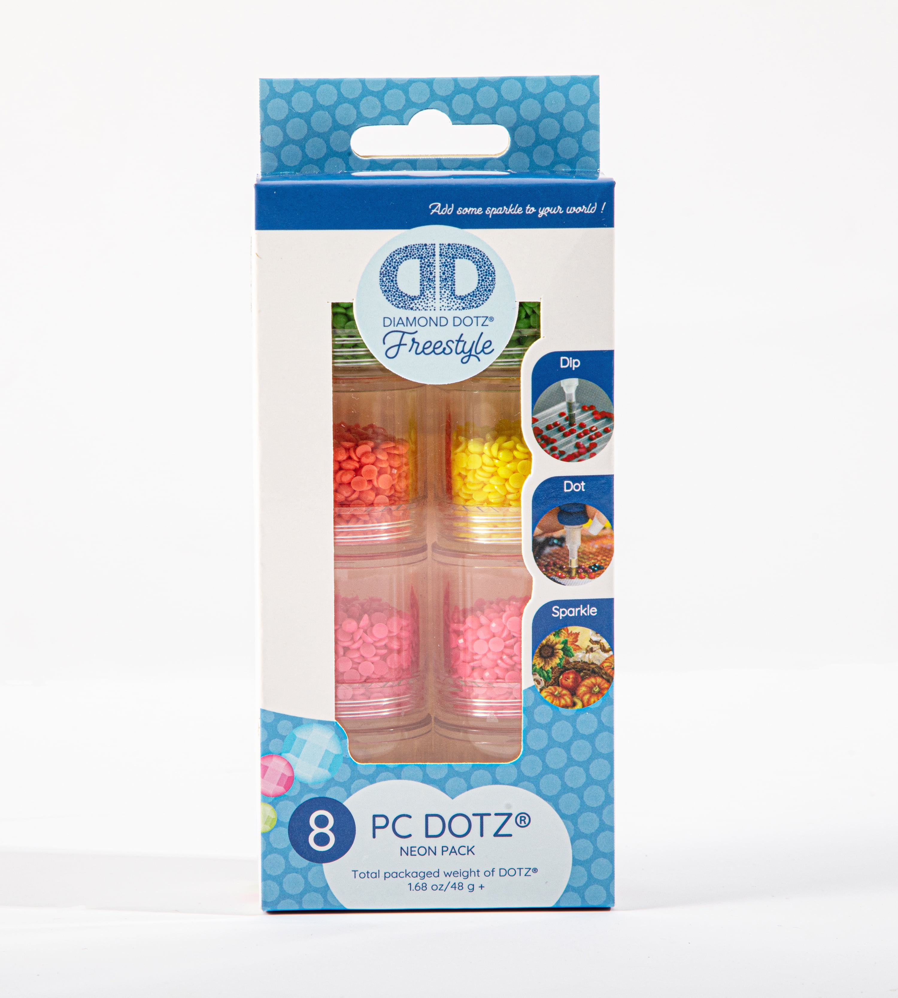 DIAMOND DOTZ® Freestyle DOTZ® Pack - Neon - 8 Cylinders
