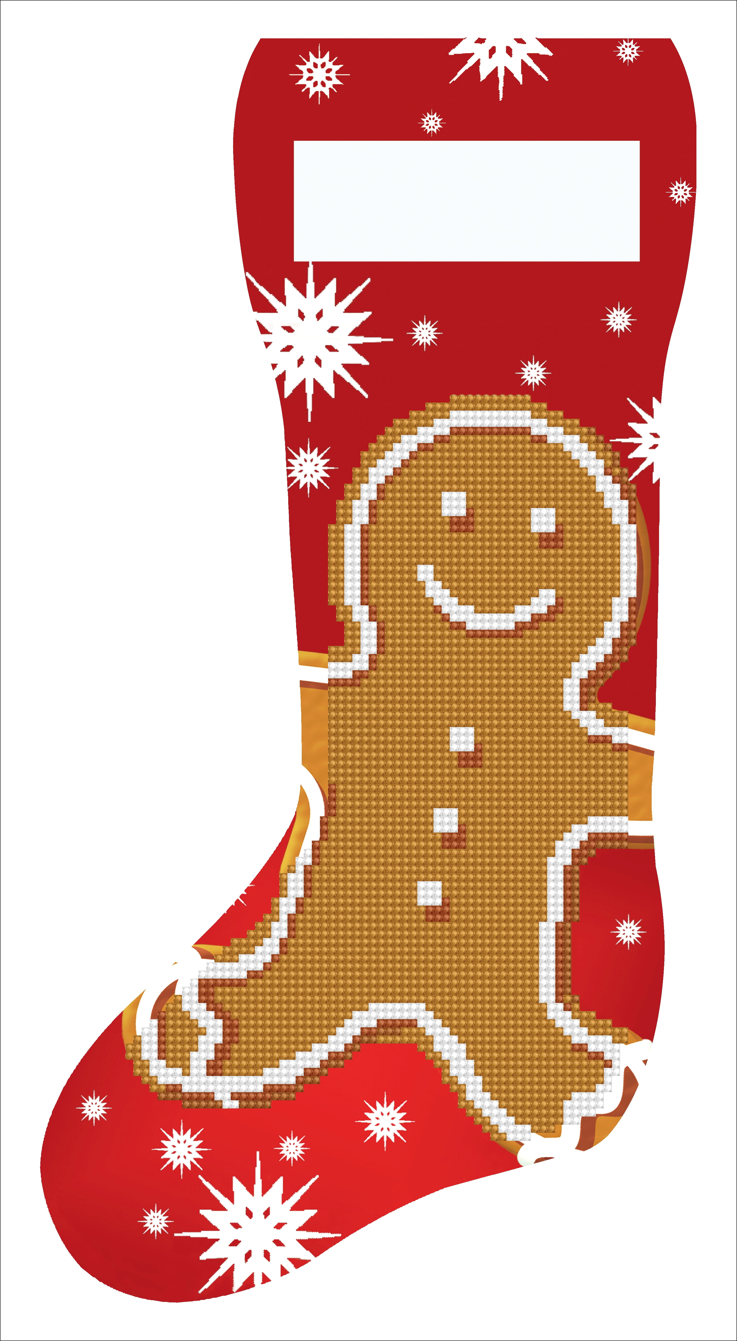 DIAMOND DOTZ® Gingerbread Man Stocking Diamond Painting Kit