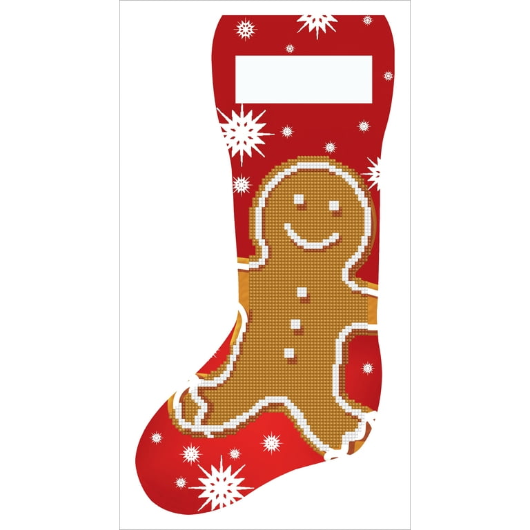 DIAMOND DOTZ® Gingerbread Man Stocking Diamond Painting Kit