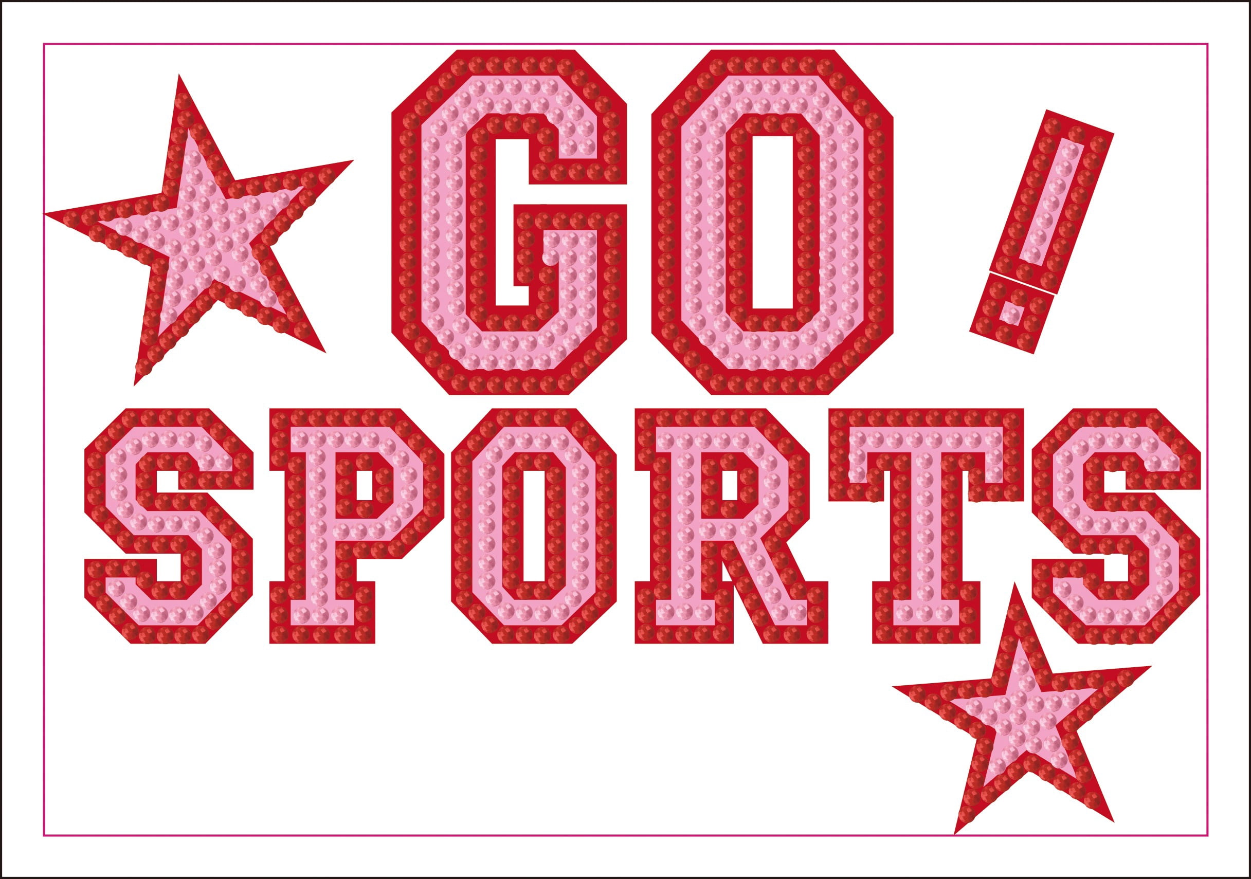 DIAMOND DOTZ® Pink Sports Iron-On 'N' Dot Transfer